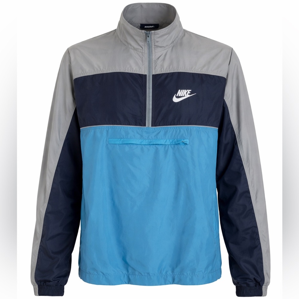 Vintage Nike Blue Tag 1/2 Zip Windbreaker Pullover Colorblock XL